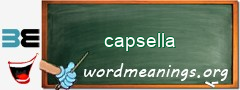 WordMeaning blackboard for capsella